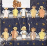 2 x 5 engel blau an einer reihe 001