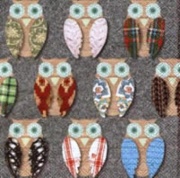 c-489700 owls on felt