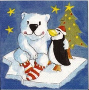 eisbär und pingu auf der scholle 001