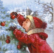 kind schmückt tanne 001