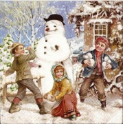 nostralgie kinder mit schneemann 001