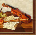 still life with violine - cream  L19460
