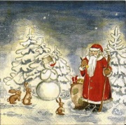 santa im wald mit häsli 001