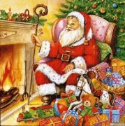 santa mit spielzeug am kamin 001